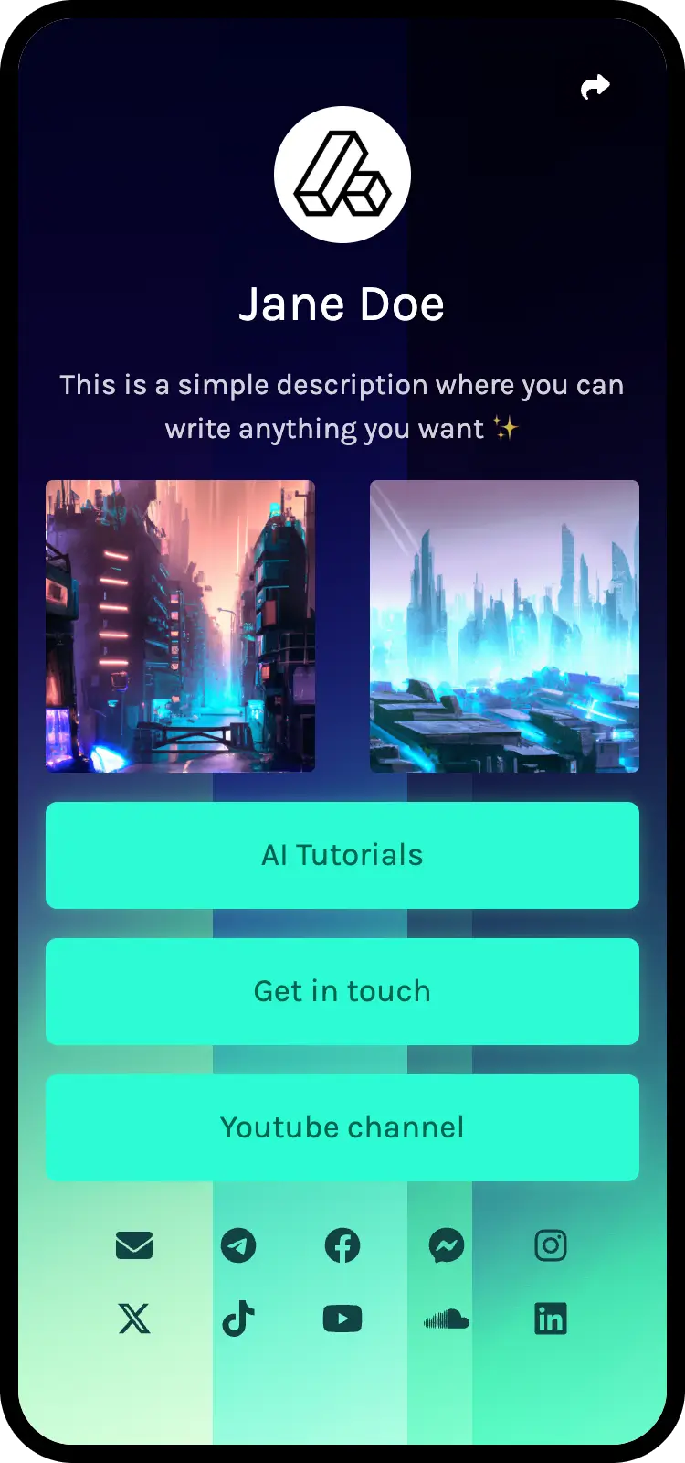 Contoh halaman biolink